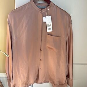 Vince dusty pink silk blouse